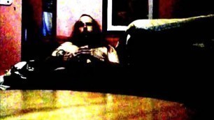 Tattooed Chubby Guy with Long Hair Strokes his BWC until Intense Orgasm
