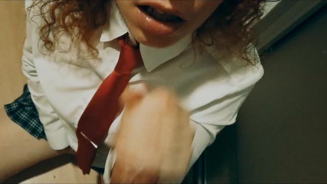 Schoolgirl Blowjob with Cum in her Face