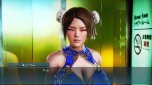 Peeking at Big Tits Chun-li Bathing